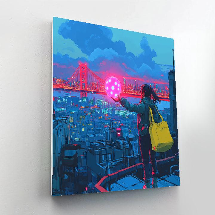 Honey Lemon Chem Ball Rooftop Test Disney Inspired painting number kit