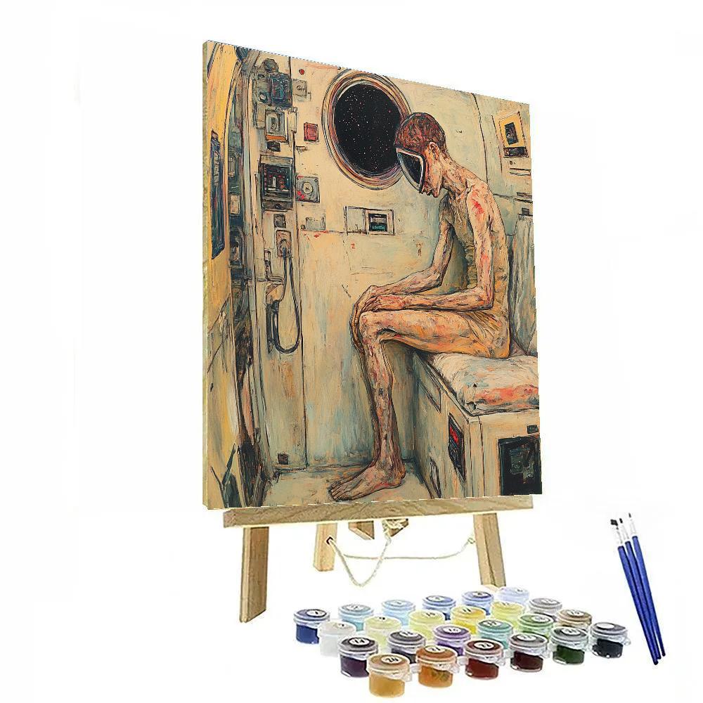 Egon Schiele Inspired Astronaut In Quarters Paint by numbers art