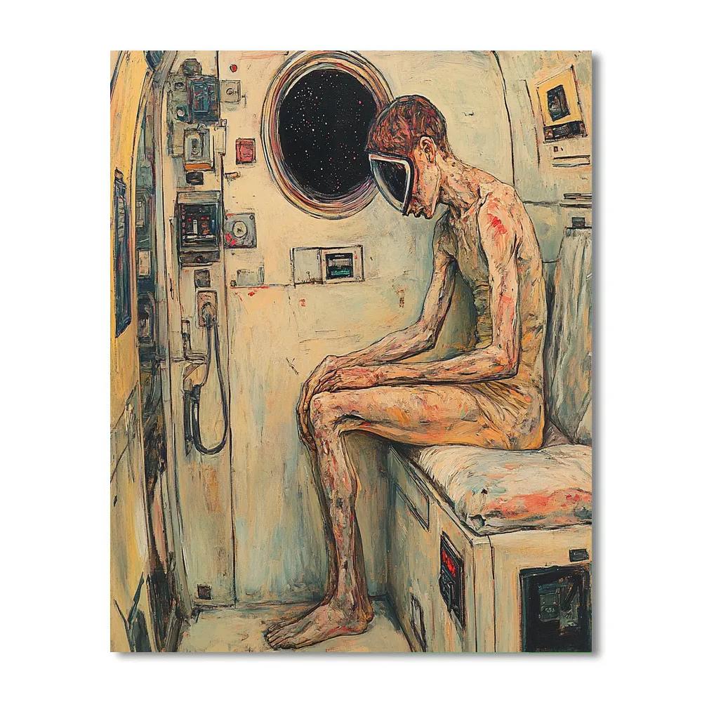 Egon Schiele Inspired Astronaut In Quarters Paint by numbers art