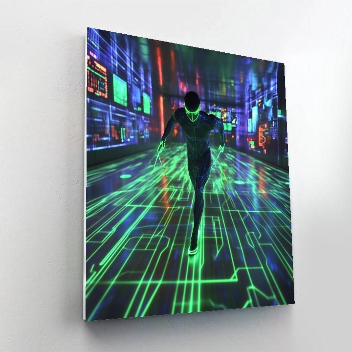 Wasabi Laser Line Training Lane Disney Inspired paint by number