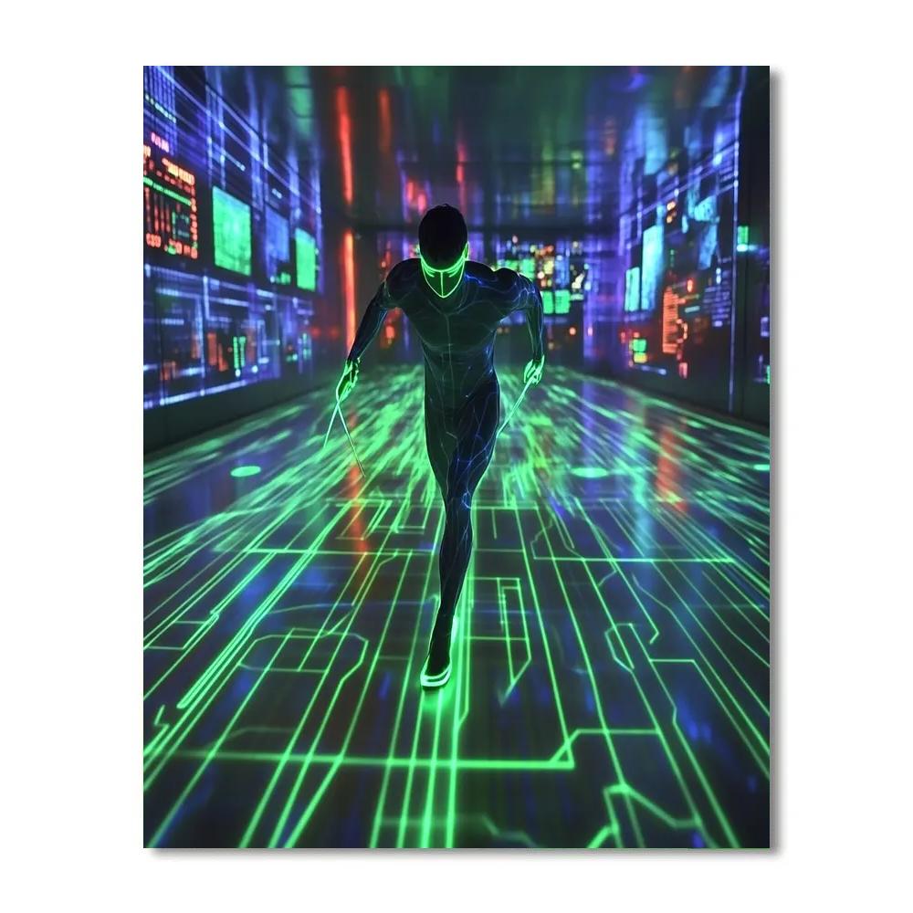 Wasabi Laser Line Training Lane Disney Inspired paint by number