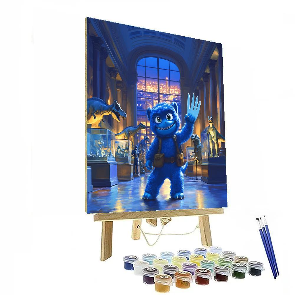 Fred Monster Suit Museum Night Guard Disney Inspired paint by numbers