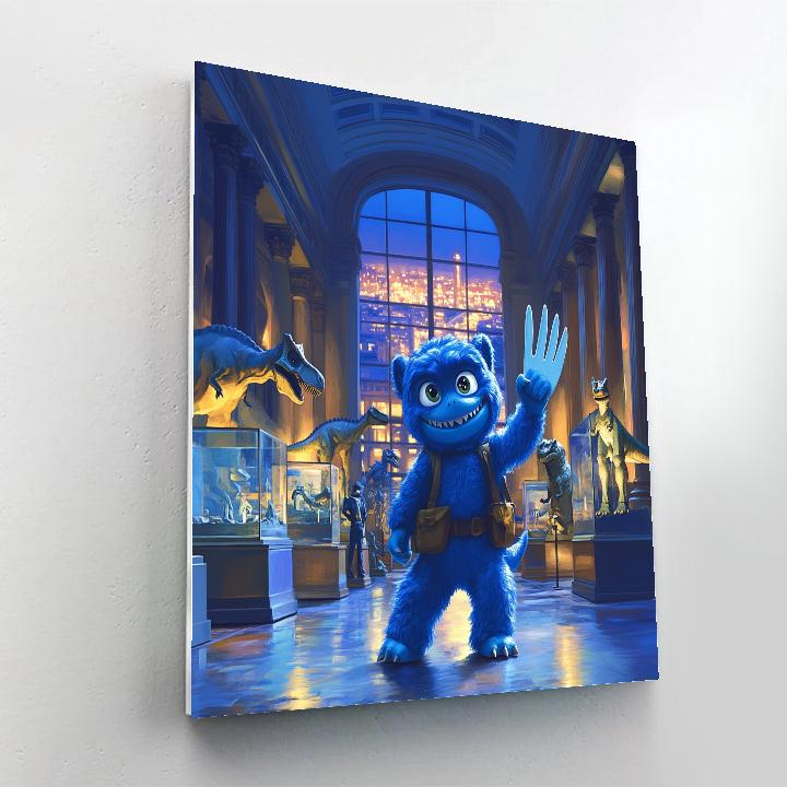 Fred Monster Suit Museum Night Guard Disney Inspired paint by numbers
