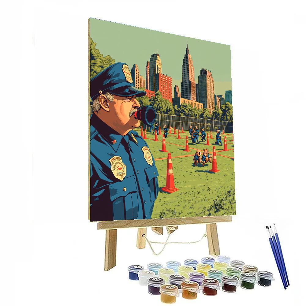 Chief Bogo Training Yard Whistle Call Disney Inspired paint by number