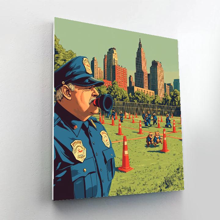 Chief Bogo Training Yard Whistle Call Disney Inspired paint by number