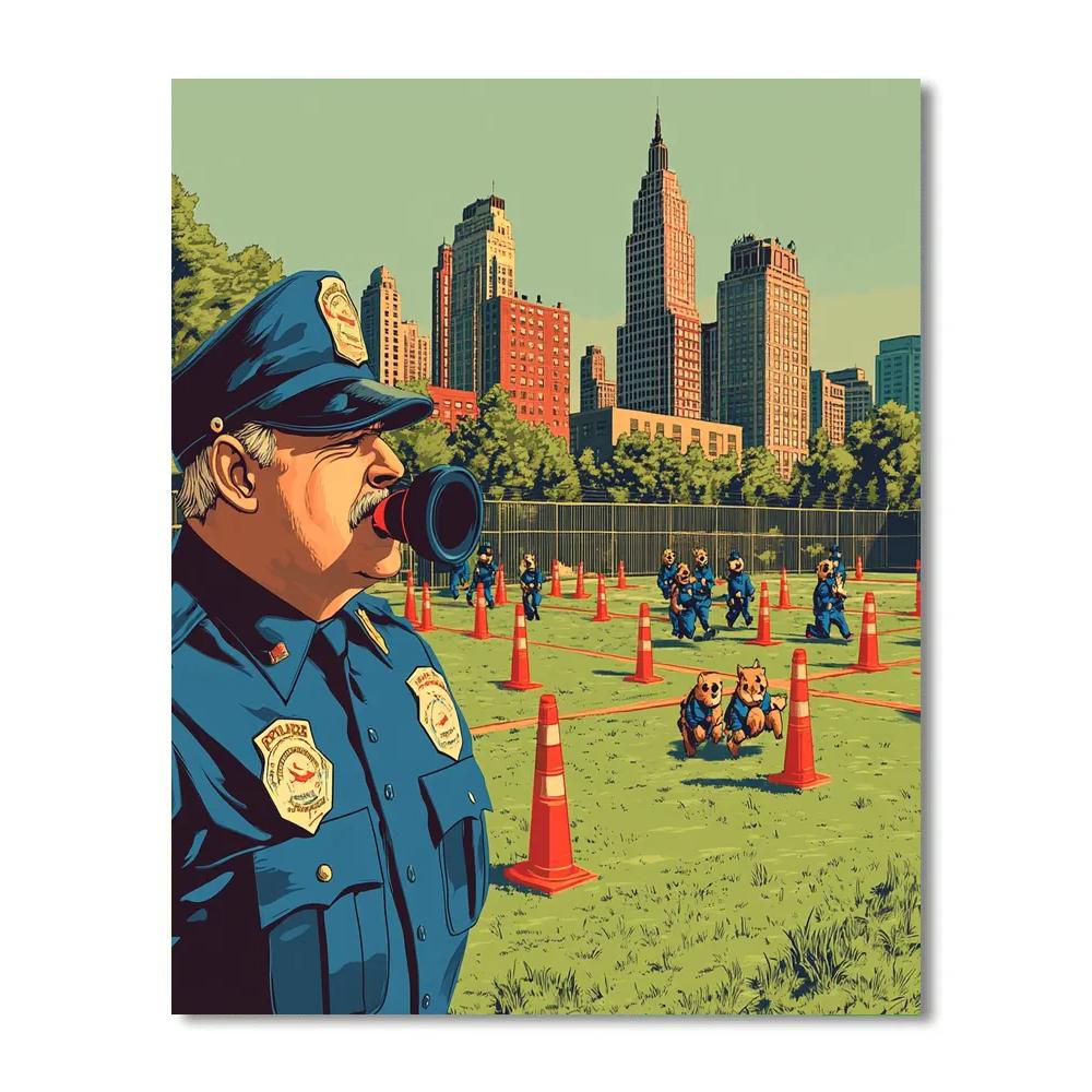 Chief Bogo Training Yard Whistle Call Disney Inspired paint by number