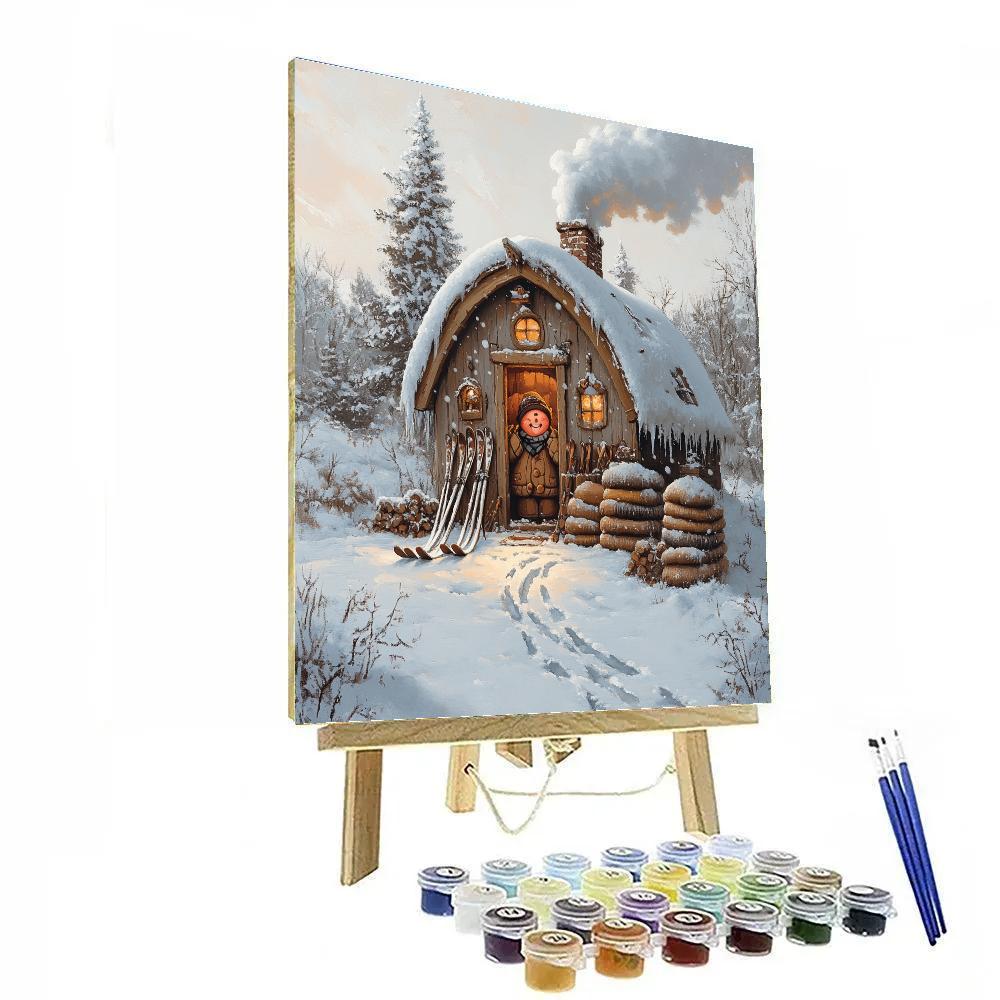 Oaken Sauna Shop Snowfront Greeting Disney Inspired paint by number