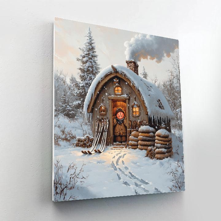 Oaken Sauna Shop Snowfront Greeting Disney Inspired paint by number