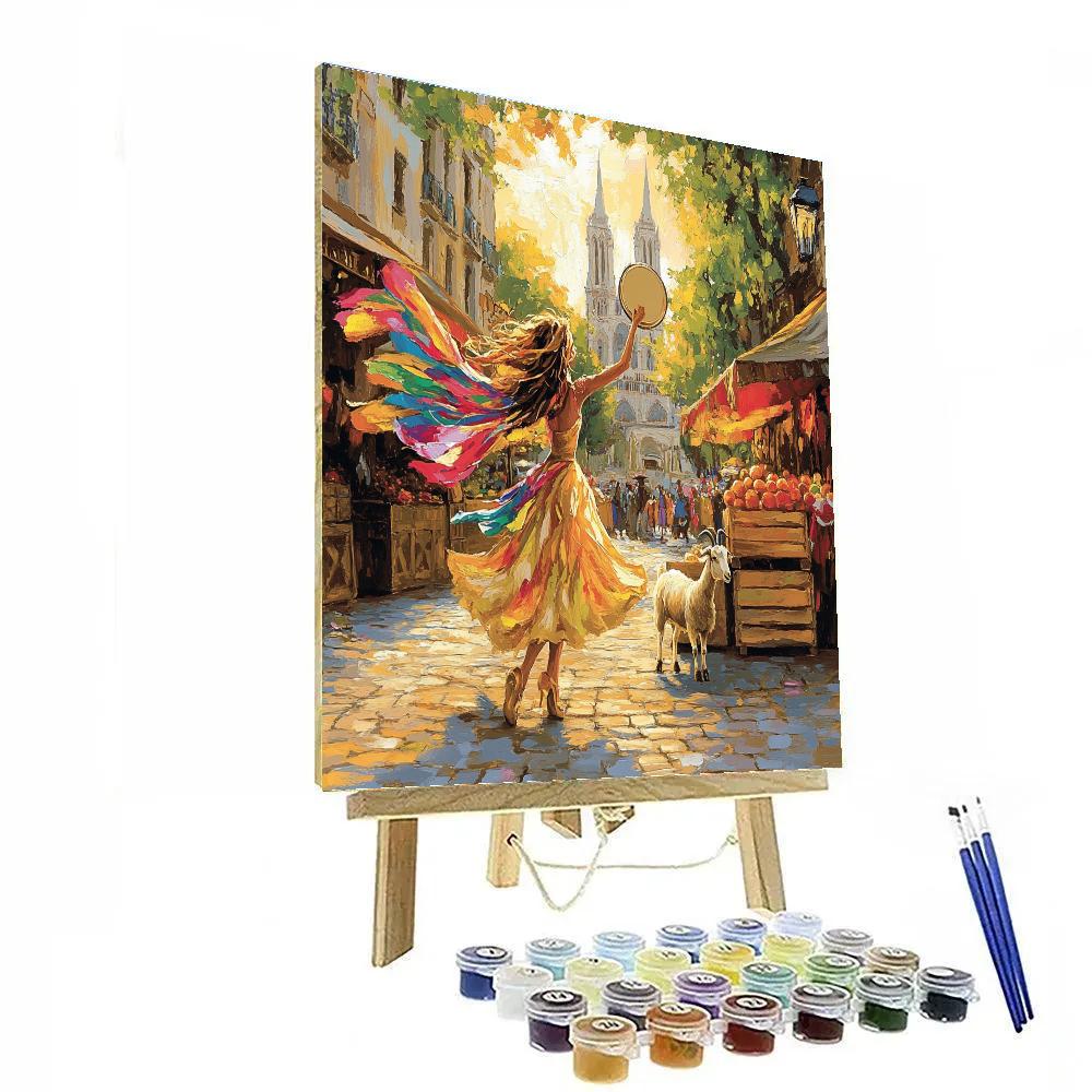 Esmeralda Paris Market Square Dance Disney Inspired Paint by numbers art