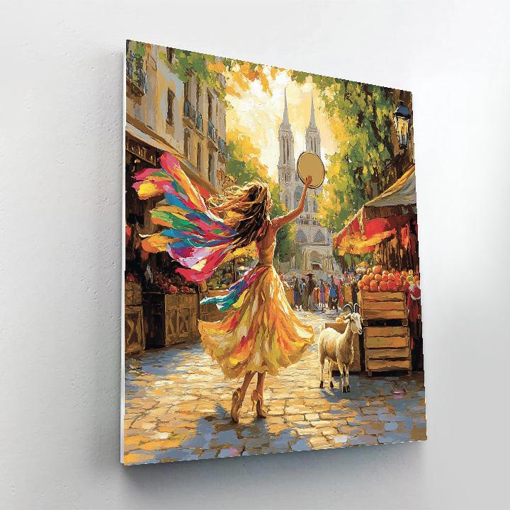 Esmeralda Paris Market Square Dance Disney Inspired Paint by numbers art