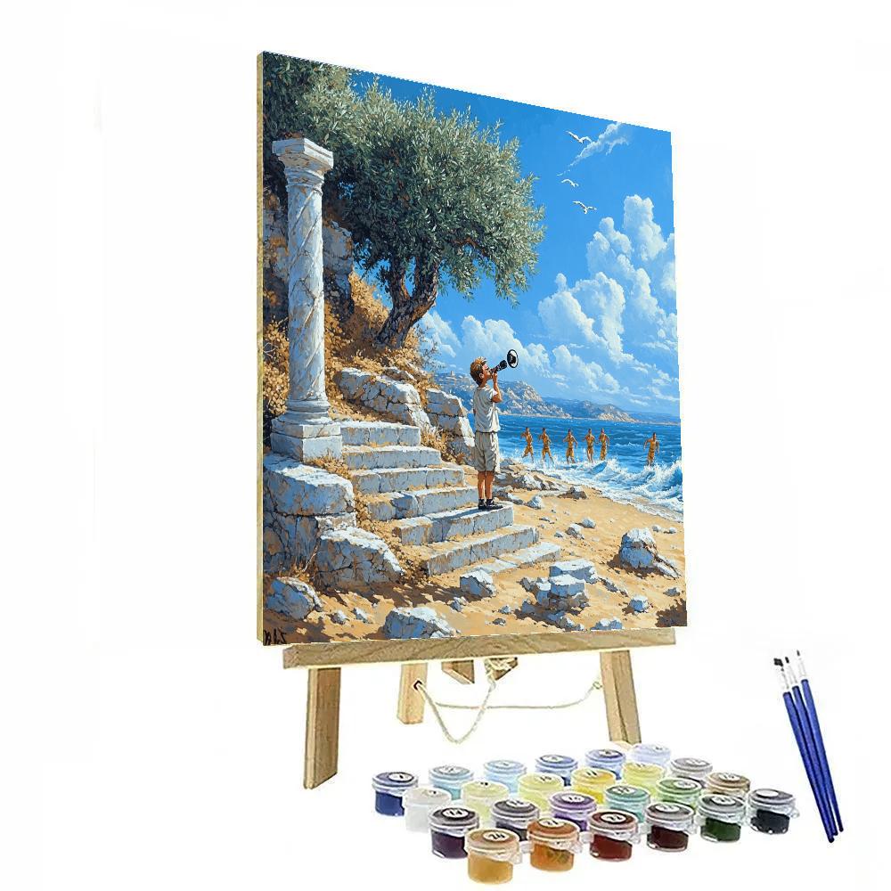 Phil Hero Training Island Steps Disney Inspired paint by color