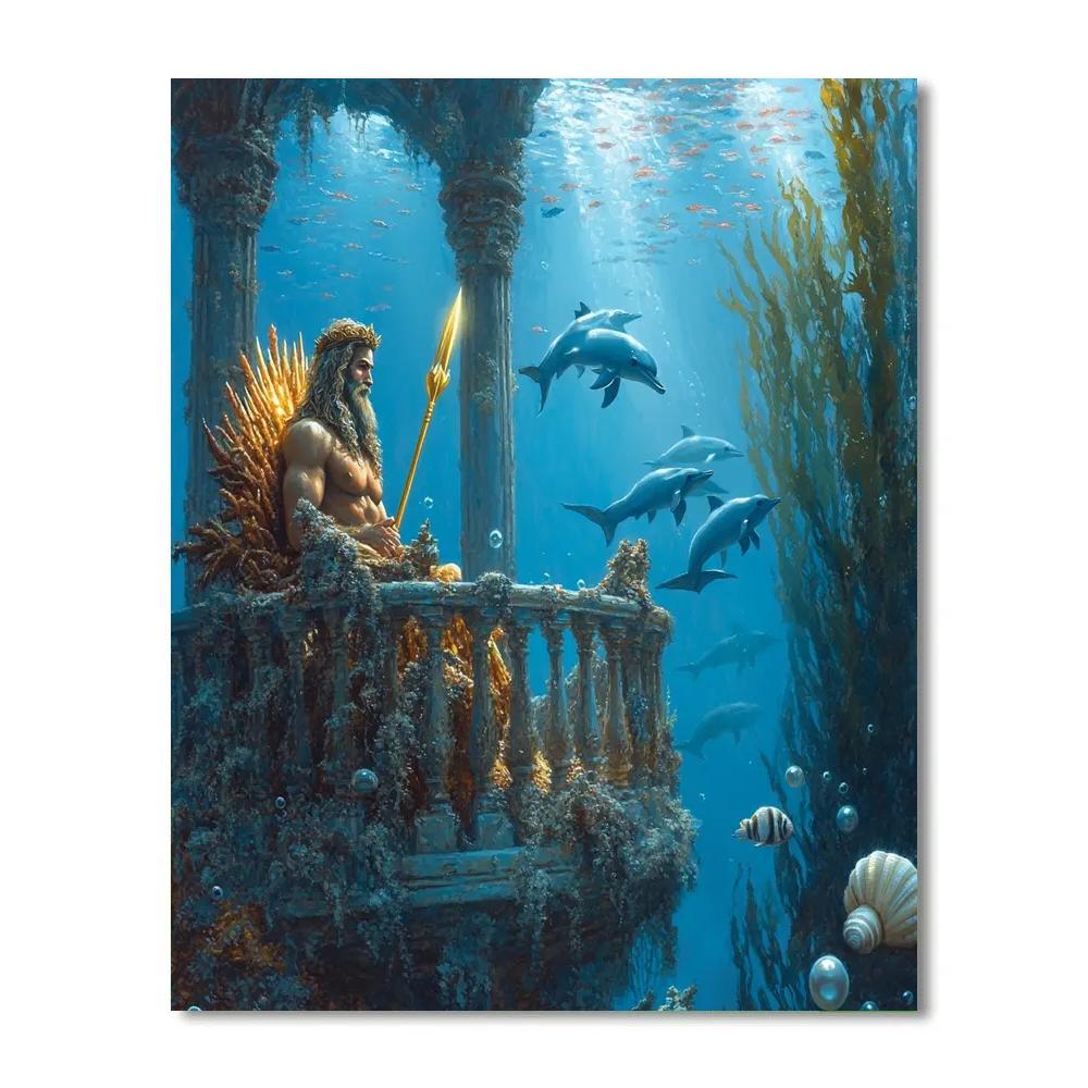 King Triton Coral Throne Tide Watch Disney Inspired paint by numbers
