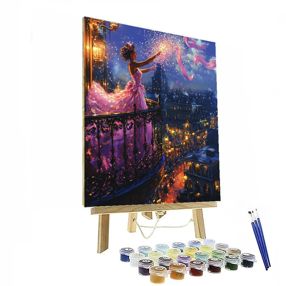Charlotte La Bouff Balcony Ball Dream Disney Inspired paint by color