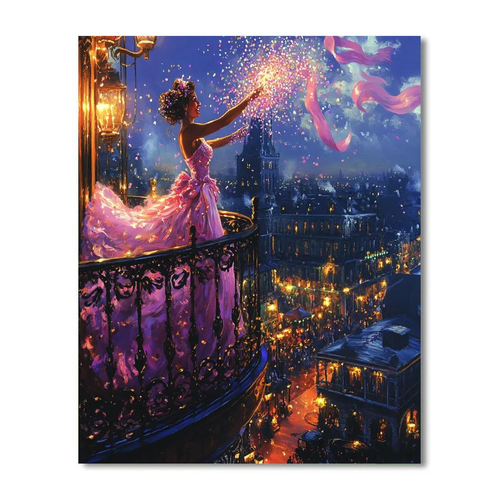Charlotte La Bouff Balcony Ball Dream Disney Inspired paint by color