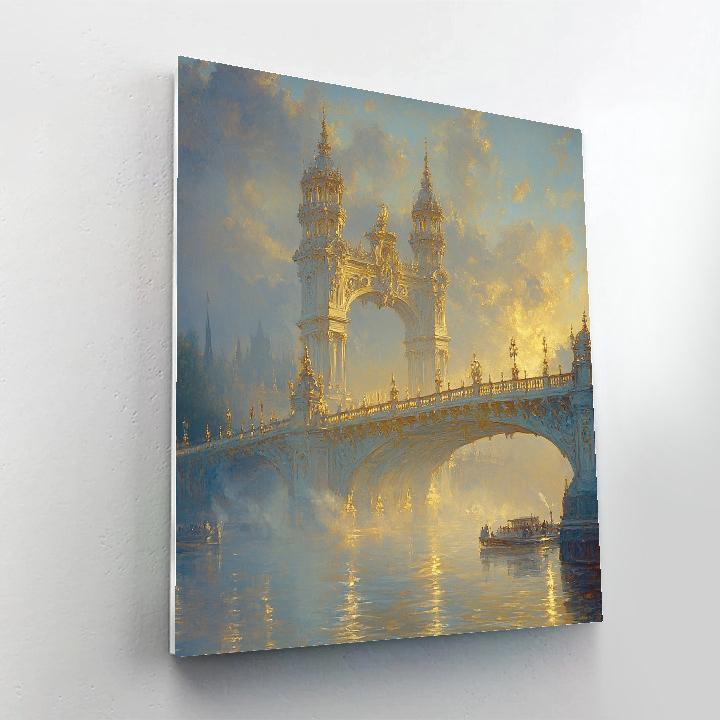 JMW Turner Inspired City Bridge In Morning Fog Paint by numbers kits
