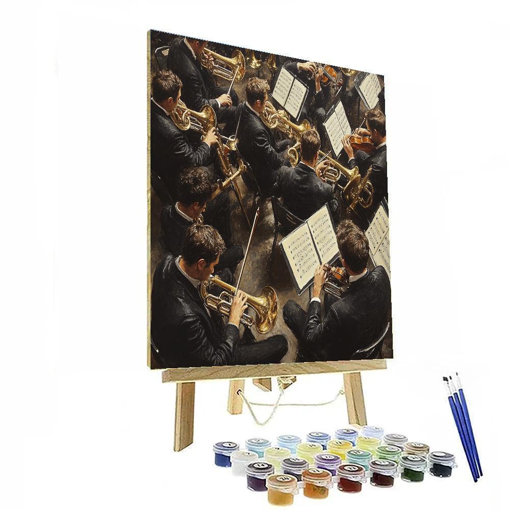 Edgar Degas Inspired Musicians In Orchestra Pit paint by number