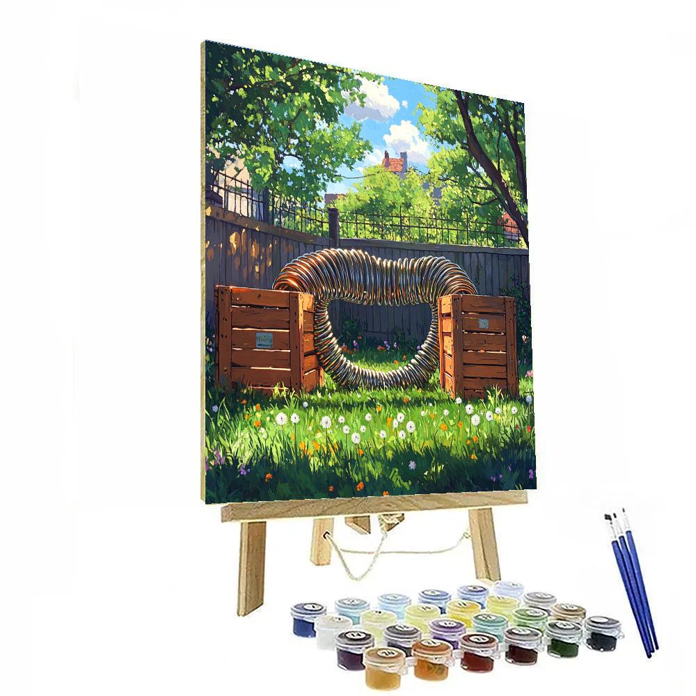 Slinky Dog Backyard Stretch Bridge Disney Inspired DIY paint by numbers