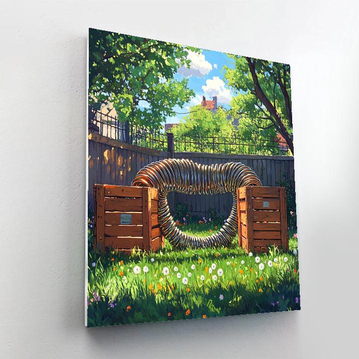 Slinky Dog Backyard Stretch Bridge Disney Inspired DIY paint by numbers