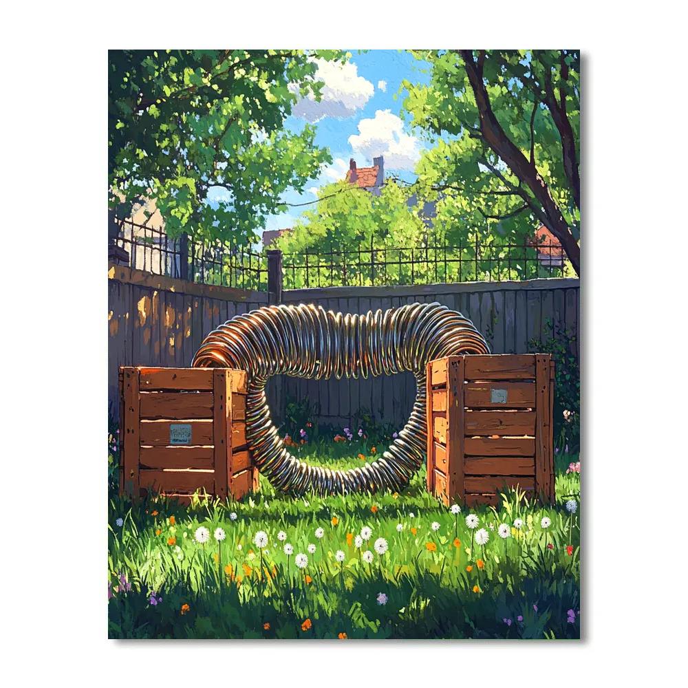 Slinky Dog Backyard Stretch Bridge Disney Inspired DIY paint by numbers