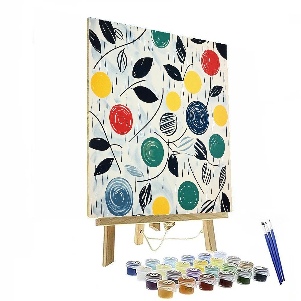 Wassily Kandinsky Inspired Abstract Garden After Rain paint by number