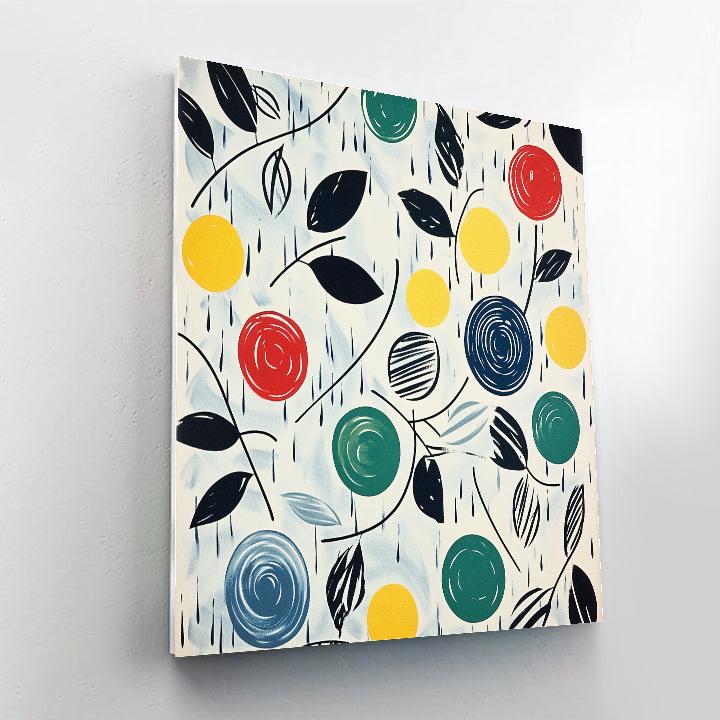 Wassily Kandinsky Inspired Abstract Garden After Rain paint by number