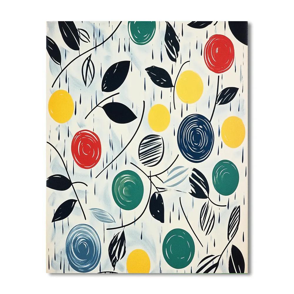 Wassily Kandinsky Inspired Abstract Garden After Rain paint by number