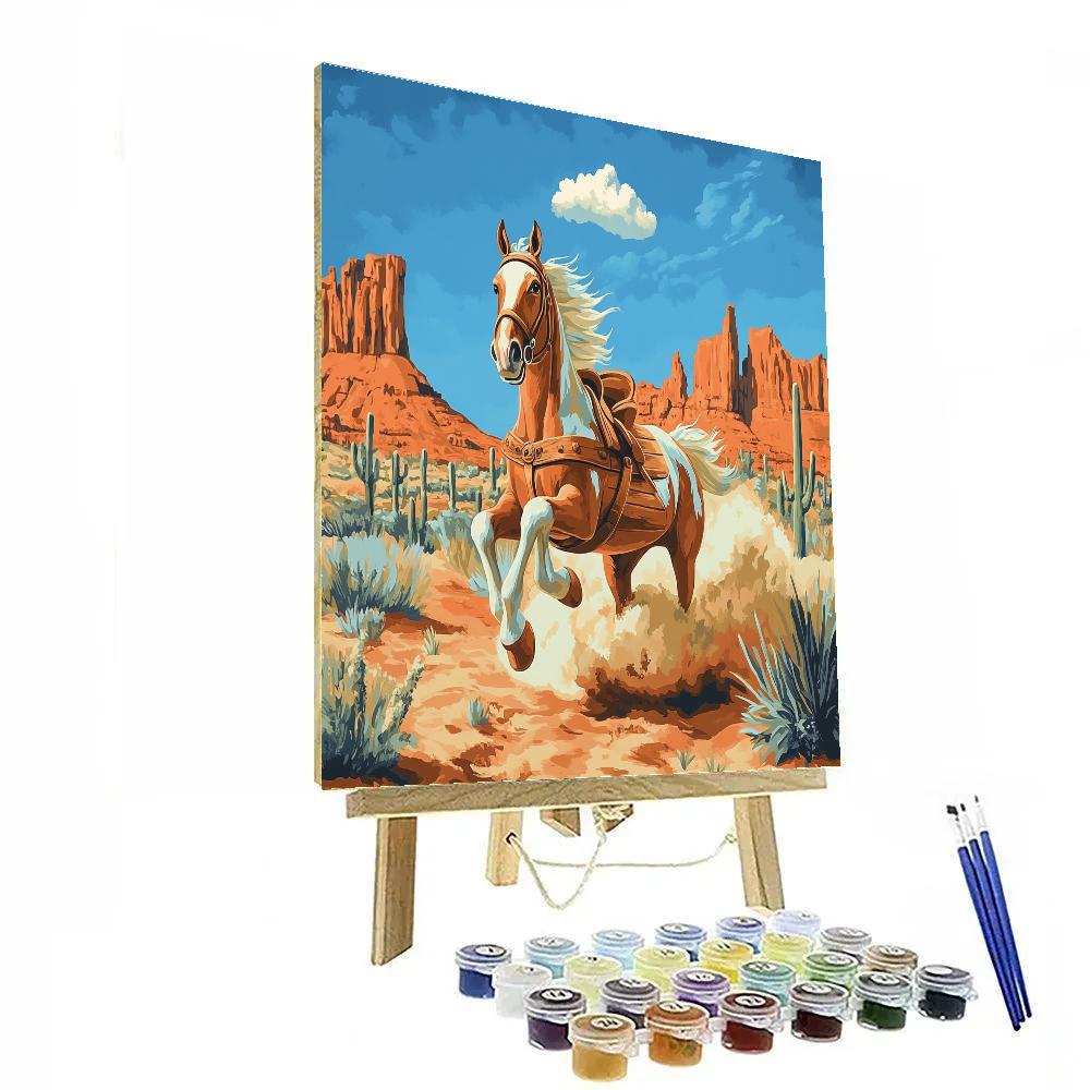 Bullseye Western Desert Cactus Dash Disney Inspired DIY paint by numbers