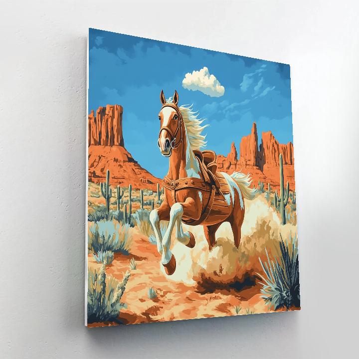 Bullseye Western Desert Cactus Dash Disney Inspired DIY paint by numbers