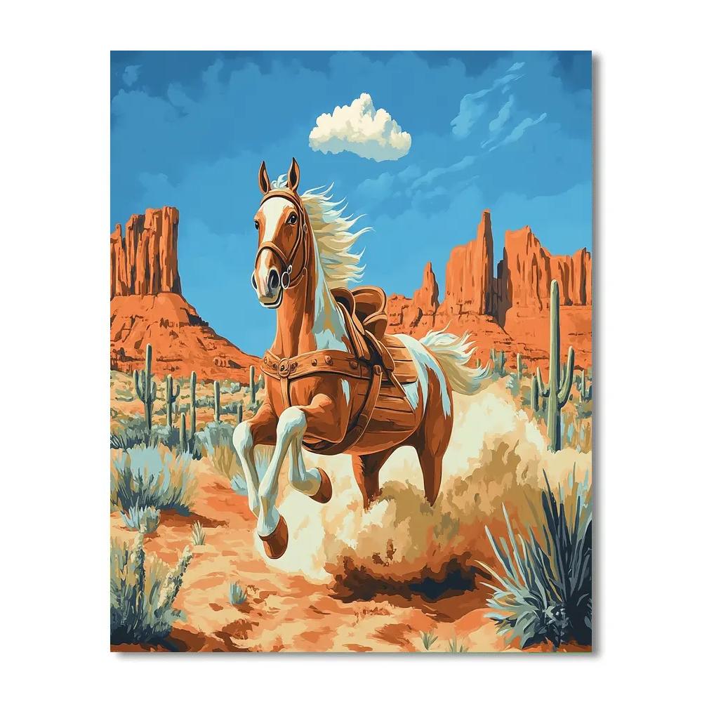 Bullseye Western Desert Cactus Dash Disney Inspired DIY paint by numbers