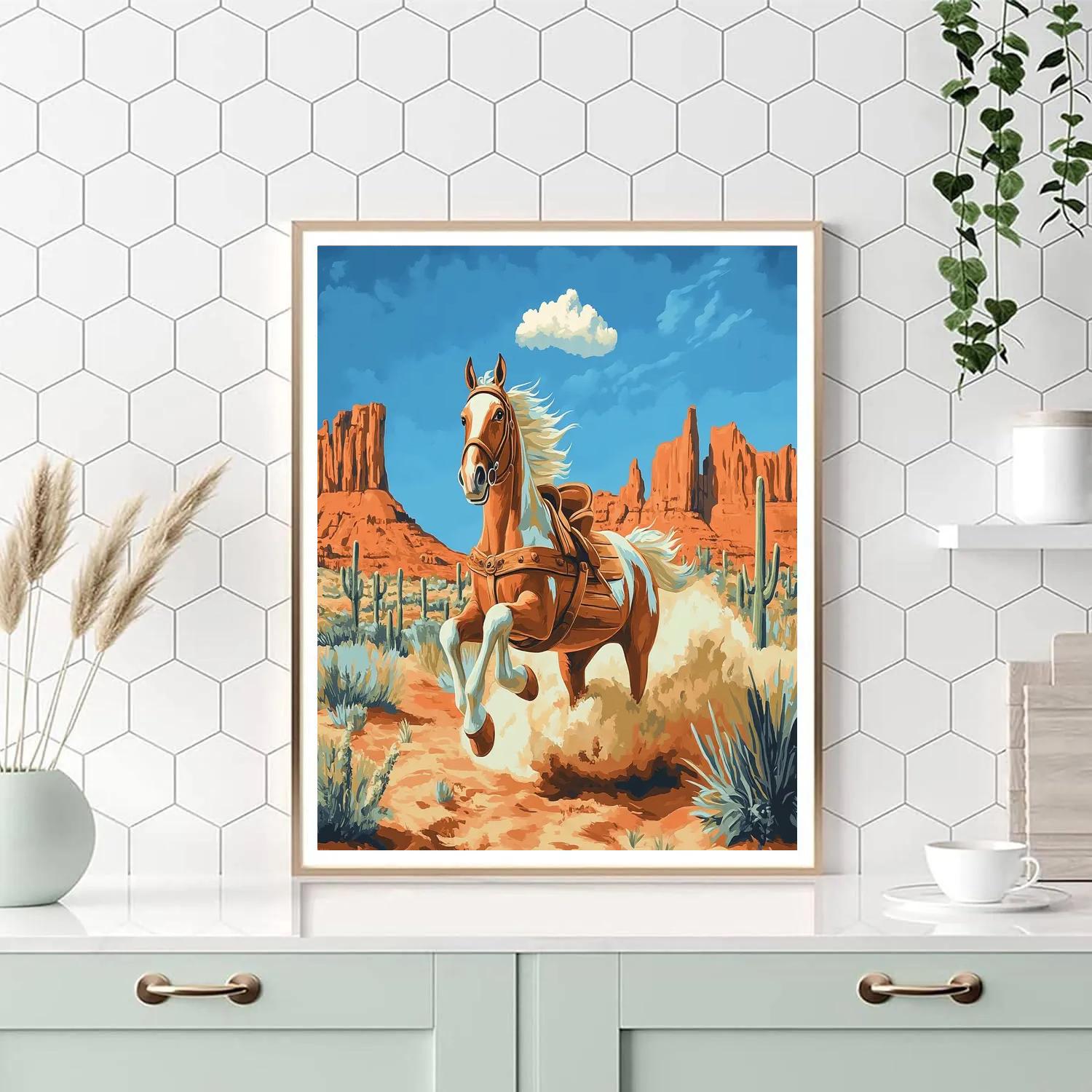 Bullseye Western Desert Cactus Dash Disney Inspired DIY paint by numbers