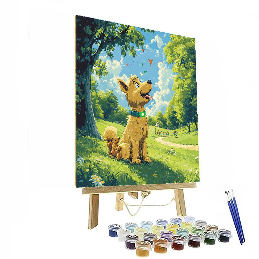Dug Talking Collar Park Squirrel Watch Disney Inspired paint by number