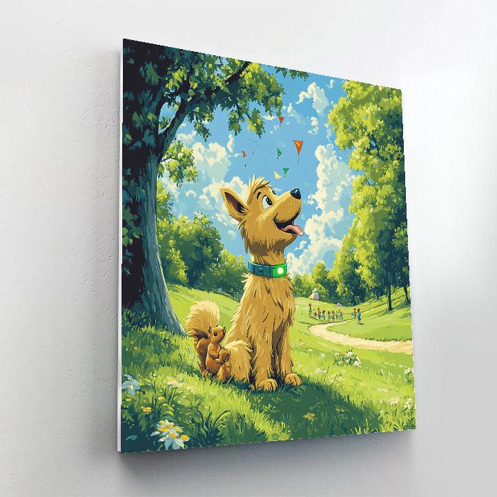Dug Talking Collar Park Squirrel Watch Disney Inspired paint by number