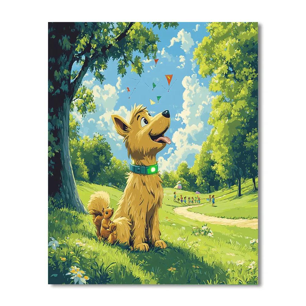 Dug Talking Collar Park Squirrel Watch Disney Inspired paint by number