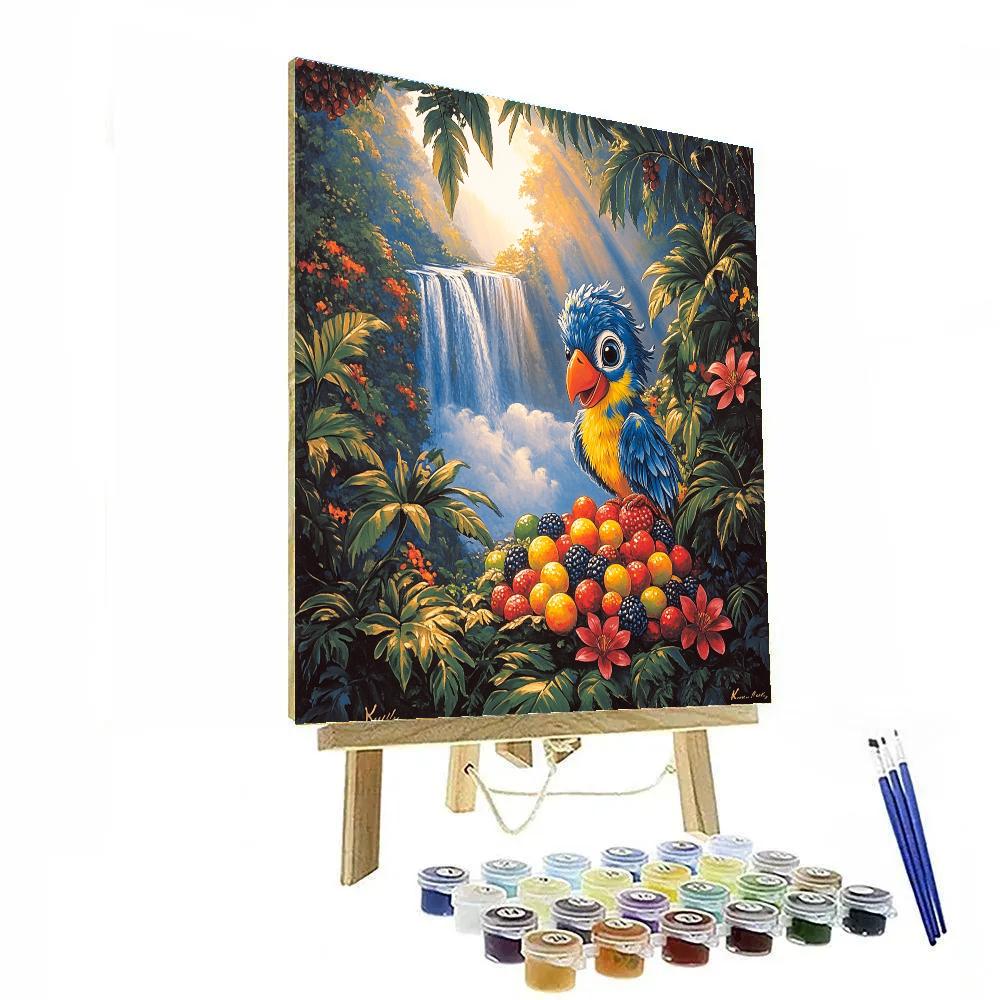 Kevin Paradise Falls Jungle Fruit Feast Disney Inspired painting number kit