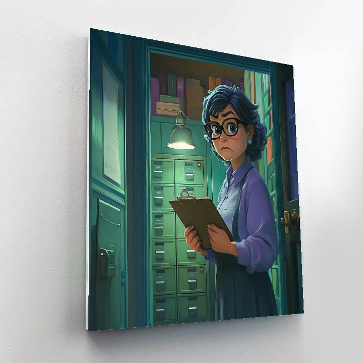 Roz Clipboard Doorway Supervision Disney Inspired DIY paint by numbers