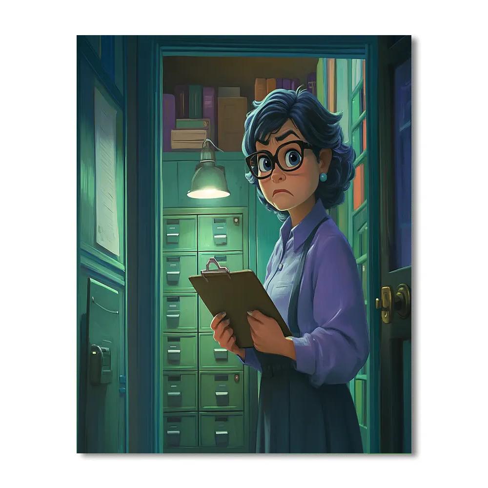 Roz Clipboard Doorway Supervision Disney Inspired DIY paint by numbers