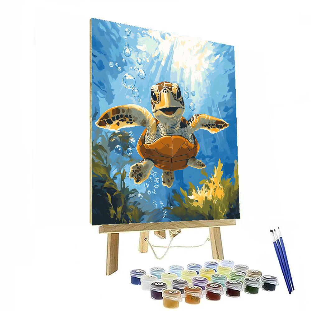 Squirt Surf School Turtle Current Ride Disney Inspired Numbered painting kits