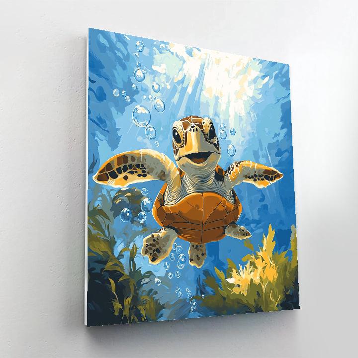 Squirt Surf School Turtle Current Ride Disney Inspired Numbered painting kits