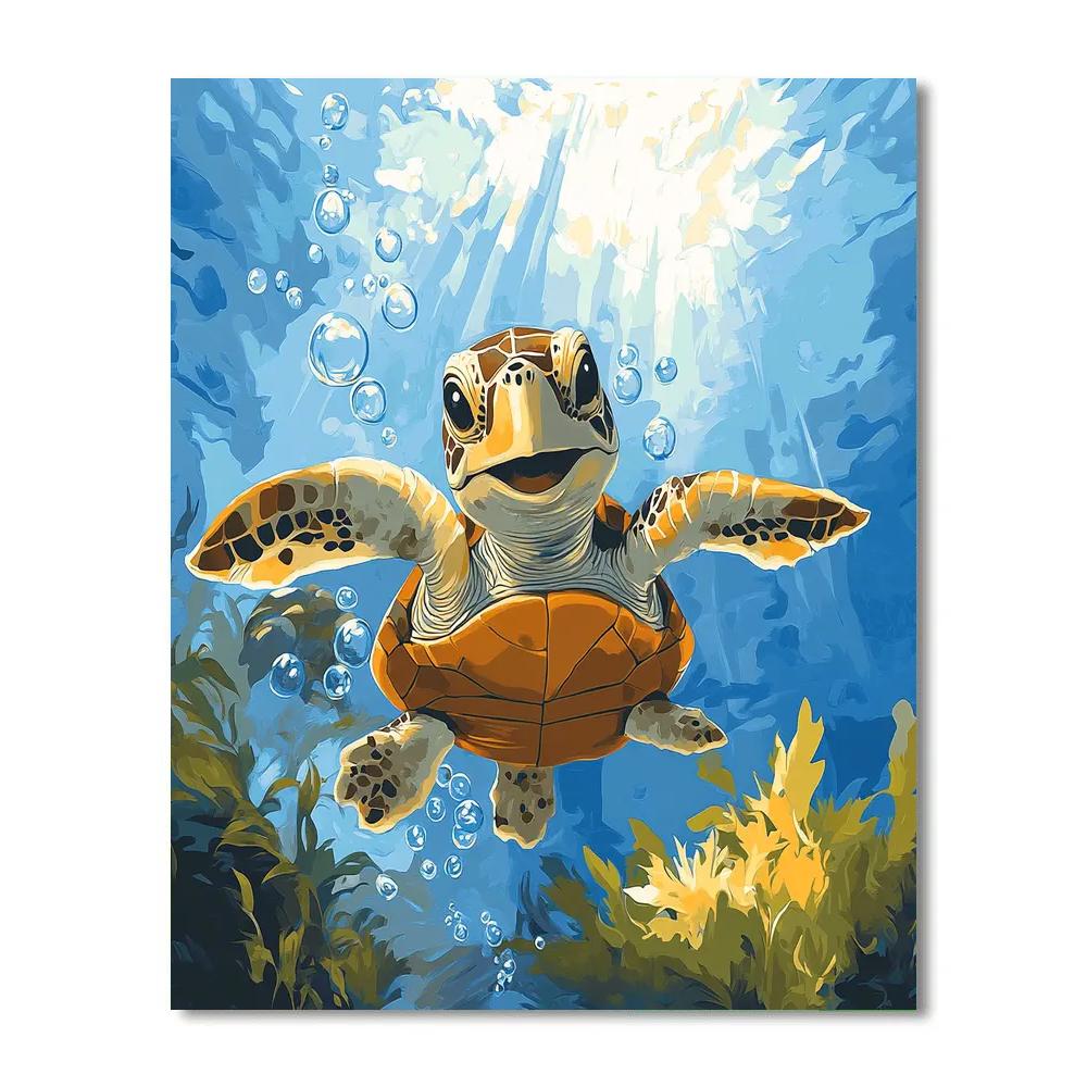Squirt Surf School Turtle Current Ride Disney Inspired Numbered painting kits