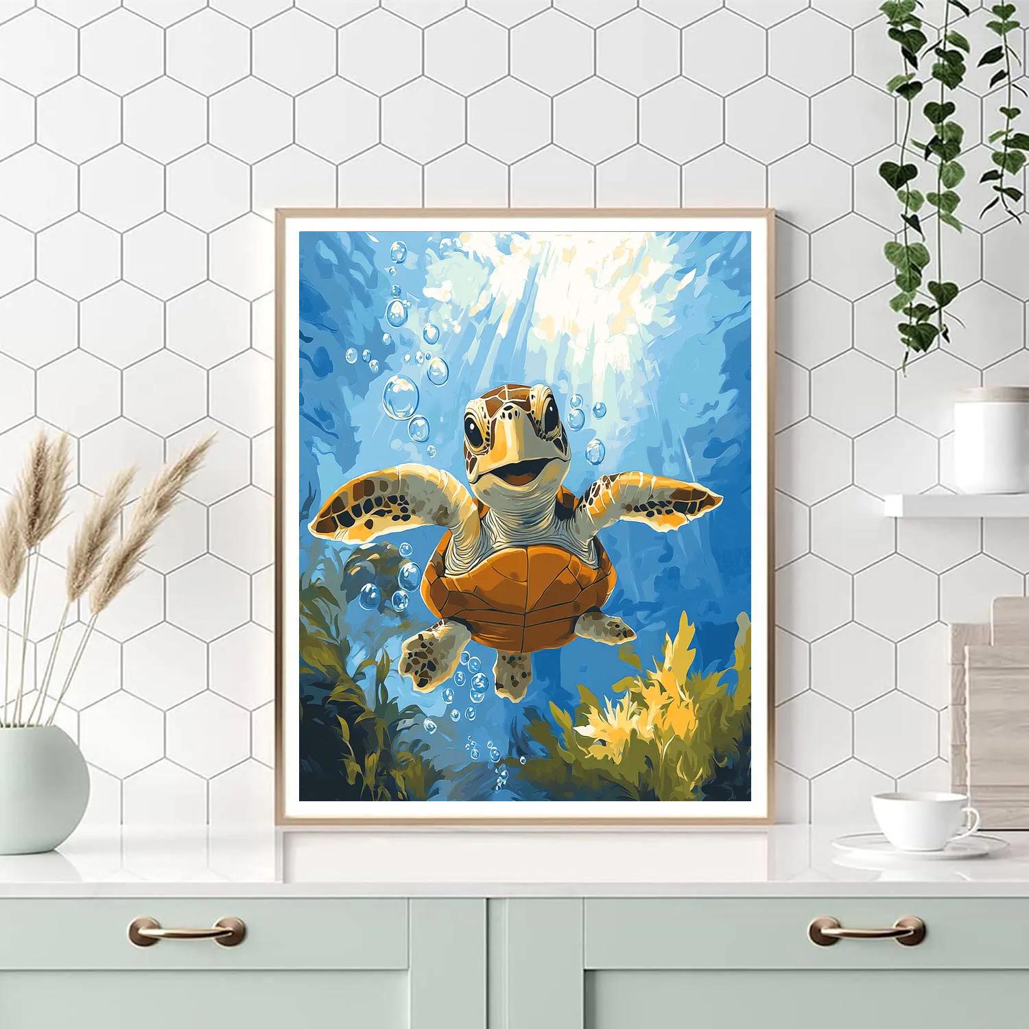 Squirt Surf School Turtle Current Ride Disney Inspired Numbered painting kits