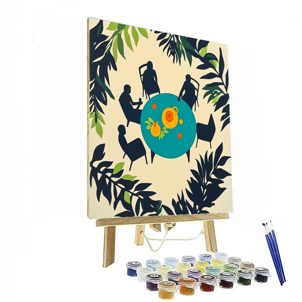 Henri Matisse Inspired Cutout Garden Table paint by numbers