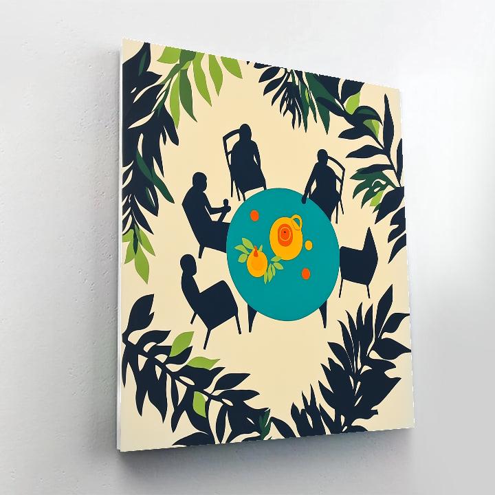 Henri Matisse Inspired Cutout Garden Table paint by numbers