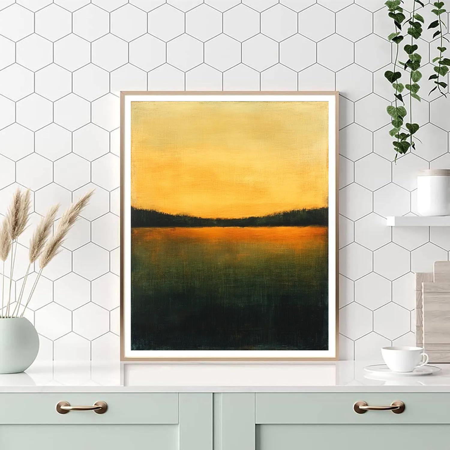 Mark Rothko Inspired Forest Edge At Dusk paint by number