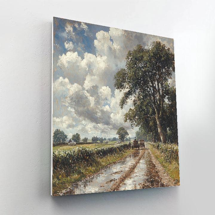 John Constable Inspired Country Lane After Rain Paint by numbers art
