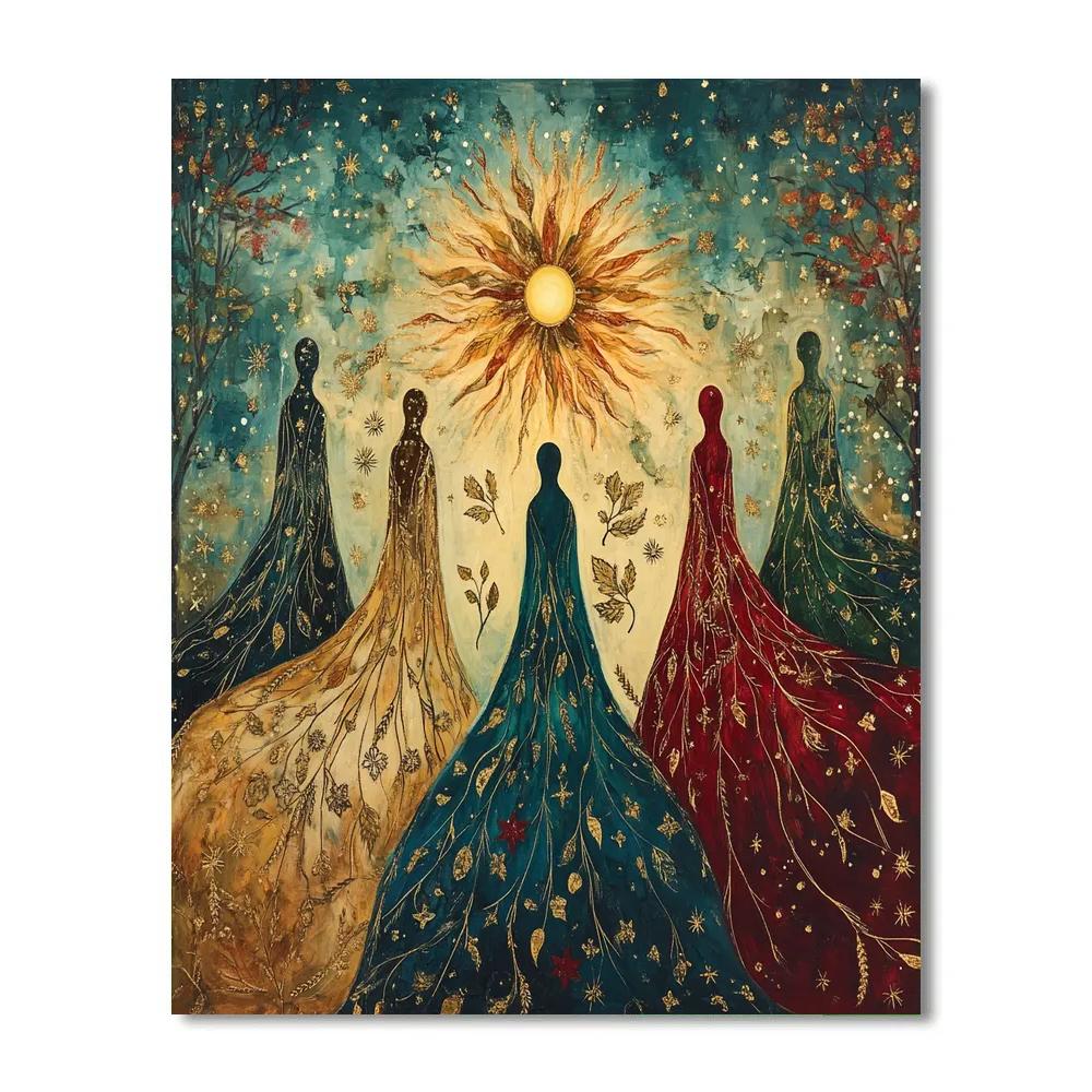 William Blake Inspired Vision Of The Seasons Painting by numbers kit