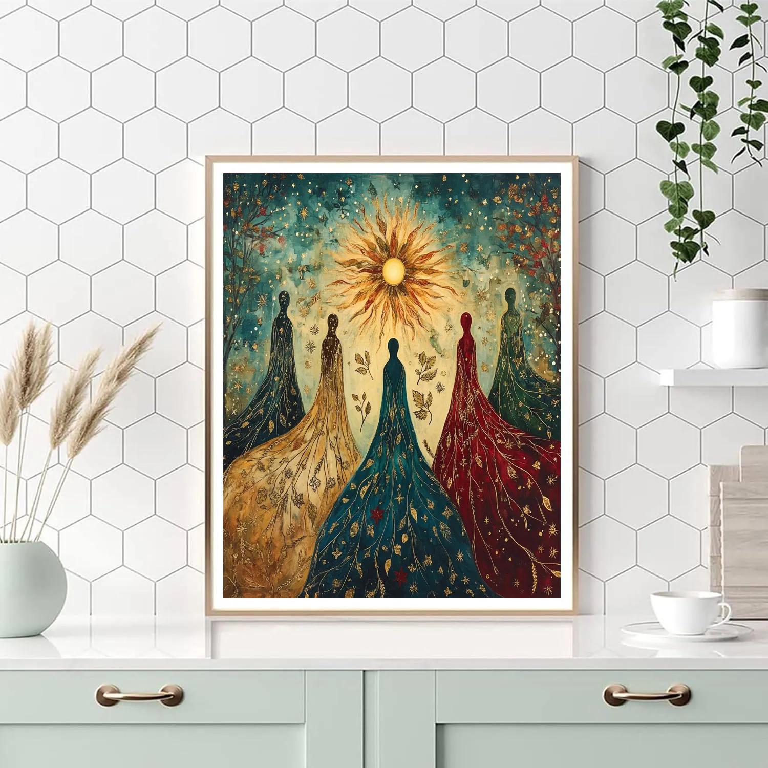 William Blake Inspired Vision Of The Seasons Painting by numbers kit