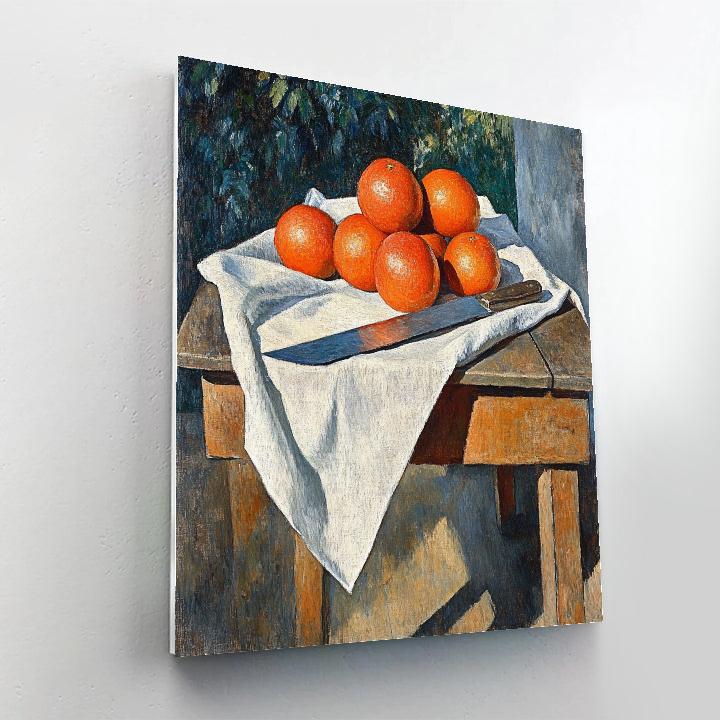 Paul Cezanne Inspired Still Life With Oranges And Knife painting number kit