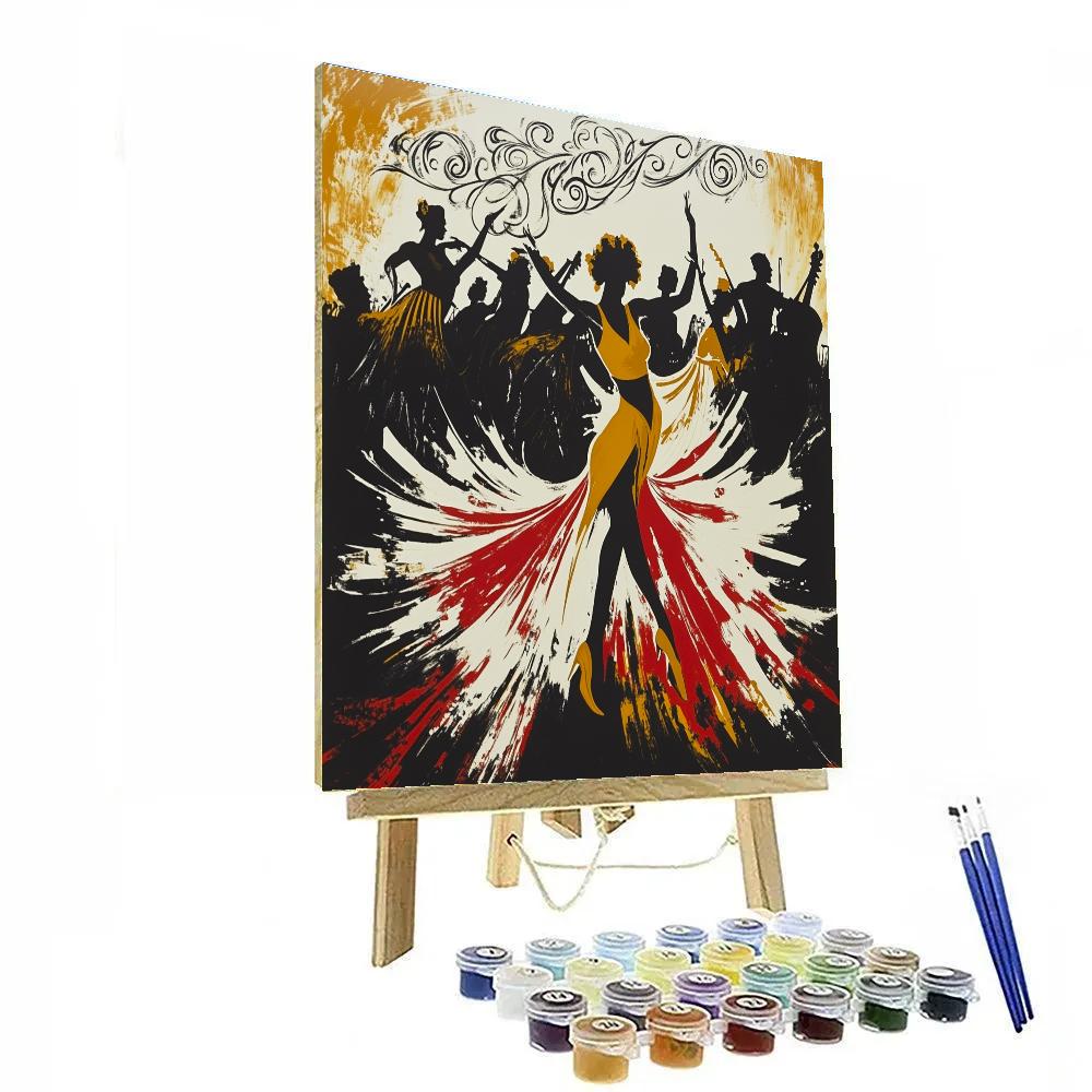 Henri De Toulouse Lautrec Inspired Can Can Dance Poster DIY paint by numbers