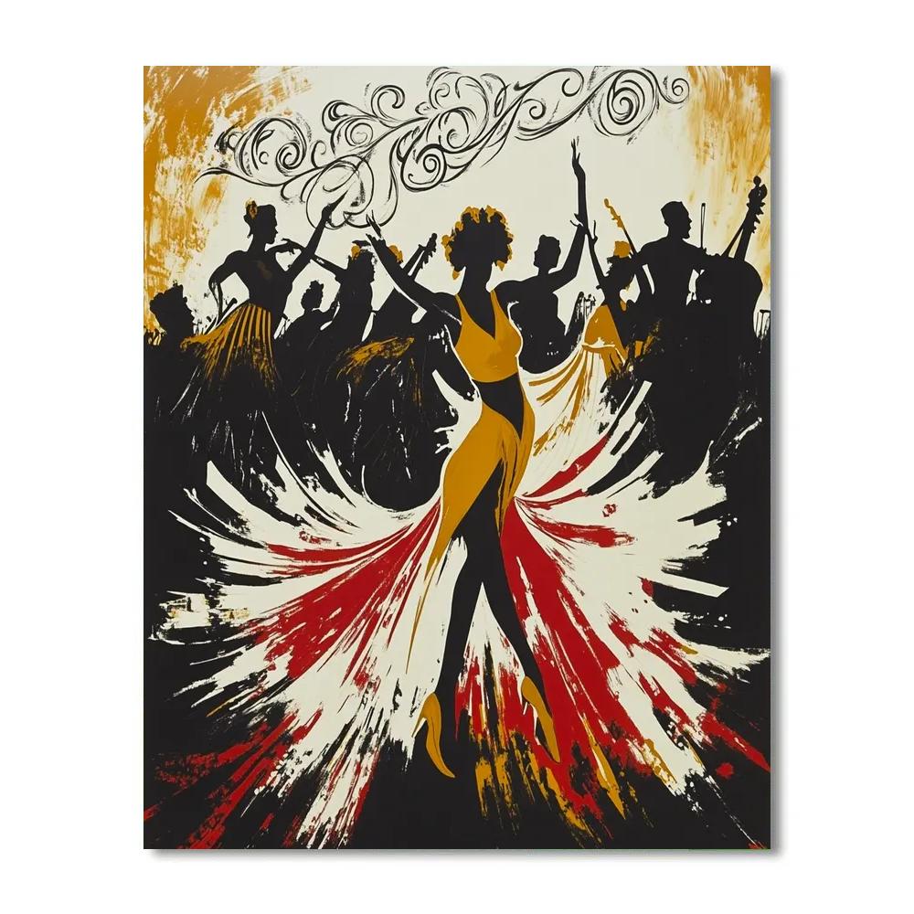 Henri De Toulouse Lautrec Inspired Can Can Dance Poster DIY paint by numbers