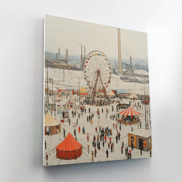L.S. Lowry Inspired Town Fair Day paint by numbers